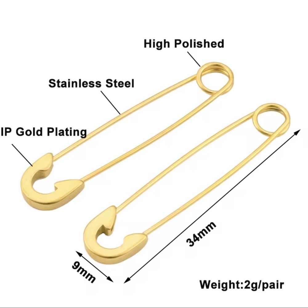 Pin Earrings - Picture 2 of 5